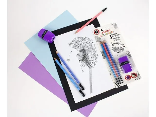 Color Experience set met 3 grafietpotloden