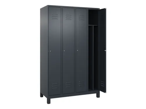 locker voor scheiding van kleding,HxBxD 1950x1200x500mm,4vak