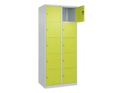 lockerkast,HxBxD 1850x800x500mm,2x5vakken,vak B 400mm,cil.-slot