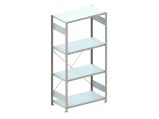magazijnstelling,grondveld,HxBxD 2000x1056x536mm,vakl. 230kg - 1
