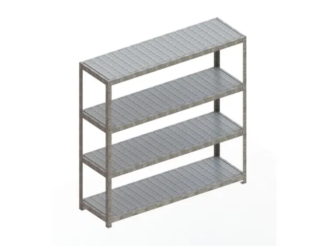 Breedvakstelling 1970x2000x600mm Vaklast 500kg 4 Stalen Legborden