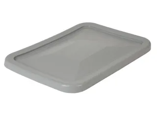 oplegdeksel,PE,v. Rechthoekige bak inhoud 135l,BxD 660x432mm,grijs - 3