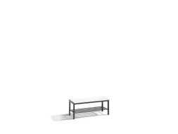 omkleedbank,LxD 1000x400mm,kunststof lijsten lichtgrijs,romp RAL7021