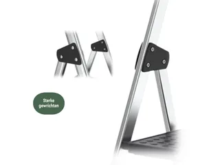 Huishoudtrap aluminium SL500 Zilver 5 Treden - 5