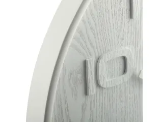 Wandklok Nextime dia. 53 x 3 cm, hout, wit, 'Wood Wood Big' - 4