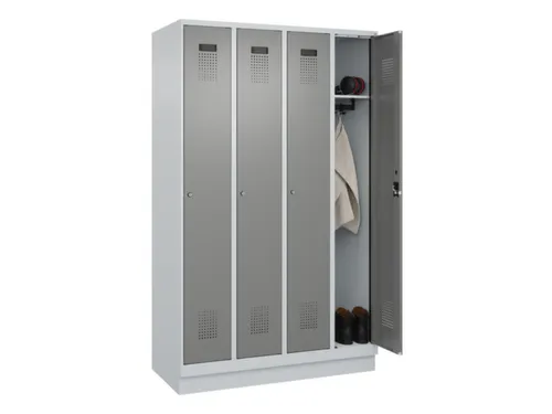 locker,HxBxD 1950x1200x500mm,4vak,vak B 300mm,cil.-slot,sokkel