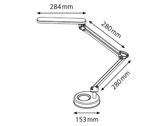 Bureaulamp Hansa led 4 stars zwart