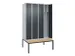 locker voor scheiding van kleding,HxBxD 2120x1200x815mm,4vak