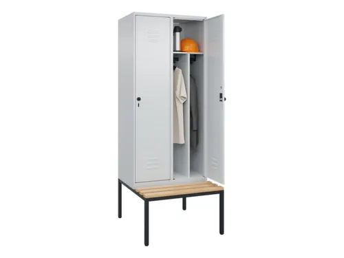 locker voor scheiding van kleding,HxBxD 2120x800x815mm,2vak