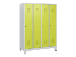 schoollocker,HxBxD 1630x1200x500mm,4vak,vak B 300mm,cil.-slot,voeten - 2