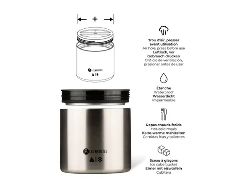 Lunchbox Les Artistes Paris 700ml geïsoleerd Stainless Steel