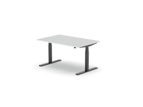 Elektrisch ihv bureau,HxBxD 650-1310x1400x900mm,blad wit