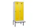 locker met bank,voor scheiding van kleding,HxBxD 2120x800x815mm,2vak