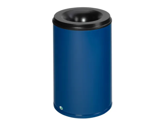 prullenmand zelfblussend 110 liter HxØ 750x465mm kop zwart blauw