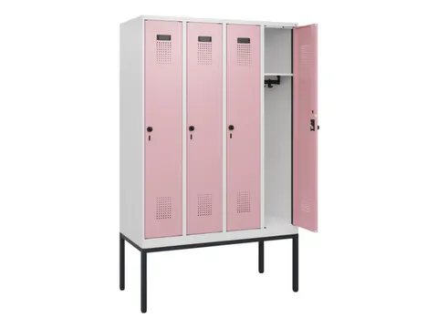 schoollocker,HxBxD 1950x1200x500mm,4vak,vak B 300mm,draaigrendel