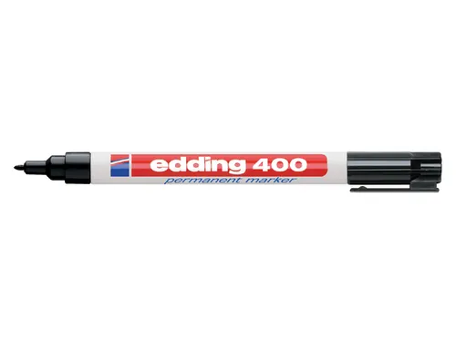Viltstift edding 400 rond zwart 1mm blister