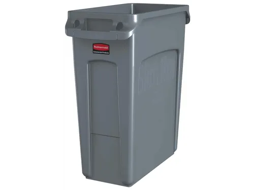 Afvalbak Rubbermaid Slim Jim VT 60 Liter grijs