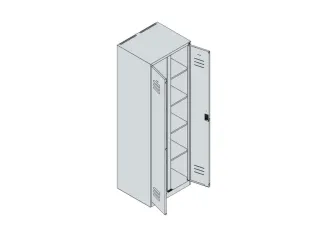 wasgoedverdeelkast,HxBxD 1850x600x500mm,vak B 300mm,cilinderslot - 3
