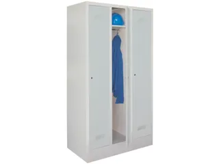 locker,RAL 7035,HxBxD 1850x900x500mm,3vak,vak B 300mm,cil.-slot,sokkel - 1