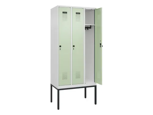 locker,HxBxD 2120x900x500mm,3vak,vak B 300mm,draaigrendel