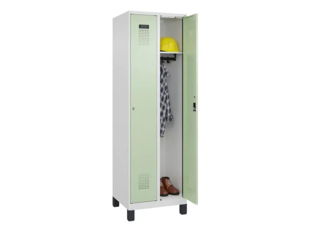 locker,HxBxD 1950x600x500mm,2vak,vak B 300mm,cil.-slot,voeten