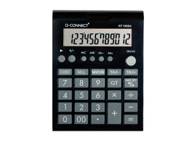 Q-CONNECT bureaurekenmachine KF19064 12 cijfers Zwart