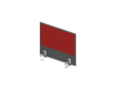 opzetpaneel bureau aanbouw zijkant MS-donkergrijs BN4011-rood 600mm