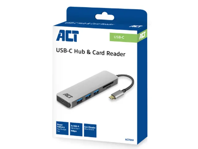 USB-C Hub 3.0 3x USB-A Cardreader PD