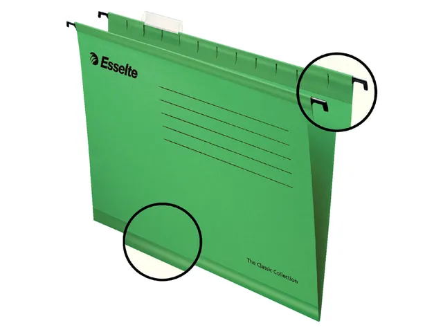 Hangmap Classic verticaal folio V-bodem groen