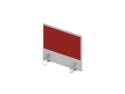 opzetpaneel bureau aanbouw zijkant MP-lichtgrijs BN4011-rood 600mm