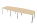 vergadertafel,HxBxD 740x3600x1400mm,vatvormig,NE-esdoorn