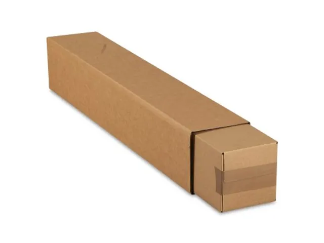 Verzendkoker Vierkant Telescoop 300x150x800-1500mm Bruin Bodem 10 stuk