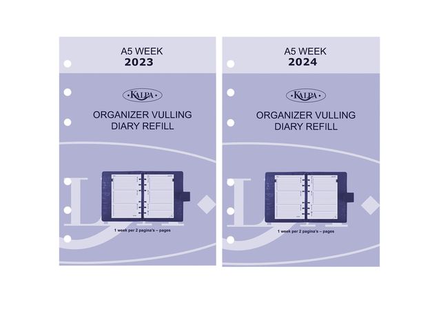 A5 Organizer Agenda Vulling NL en EN 2024 –