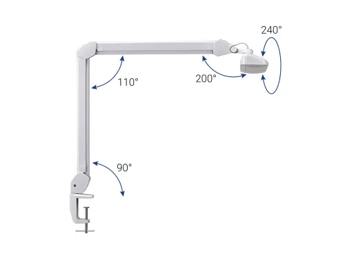 Werkpleklamp MAUL Intro LED tafelklem dimbaar wit