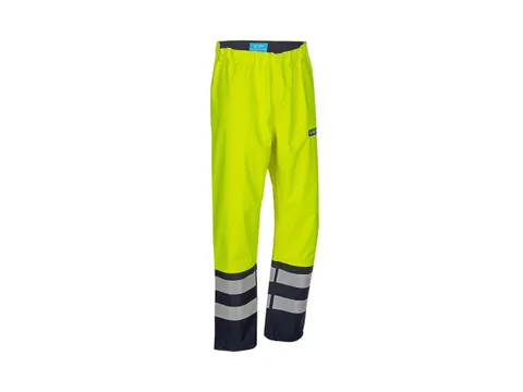Sioen Hovi 7276 regenbroek, fluo geel/marineblauw, maat 2XL, per stuk
