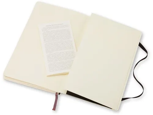 Notitieboek Moleskine large 130x210mm lijn soft cover zwart