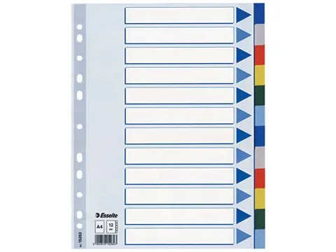 Esselte Tabbladen A4 12-Delig 11-Gaats