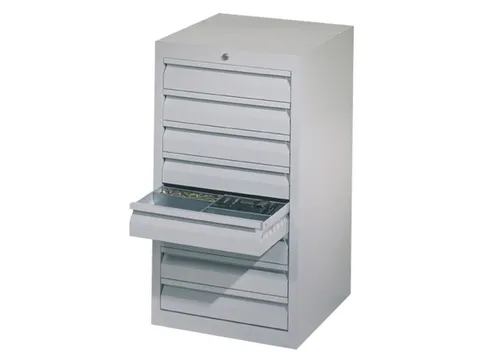 ladekast HxBxD 900x500x500mm 8laden slot romp RAL7035