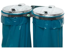 Dubbele Afvalverzamelaar Wandhouder Bxd 800x530mm 120 liter Zak