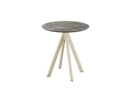 bistrotafel,HxØ 730x700mm,rond,4voeten zandkleuren