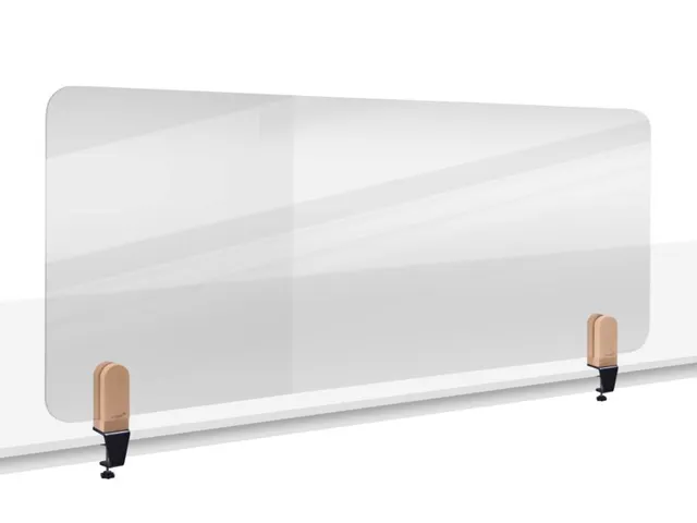 Bureauscherm Elements doorzichtig 60x160cm klemmen