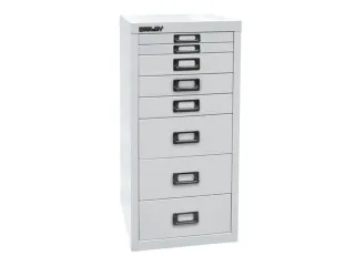 kantoor-ladekast HxBxD 590x279x380mm 8 laden romp verkeerswit staal - 4