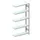 Inhaakstelling Aanbouwveld Ral7035 2000x1006x336mm 5legborden 230kg