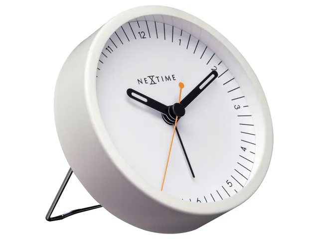 Wekker Nextime Small 9 cm wit