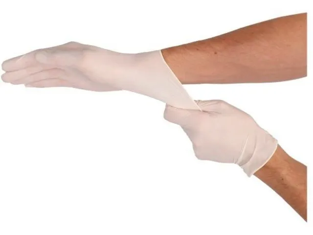 Handschoen CMT M latex poedervrij wit 100 stuks