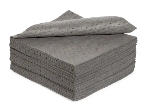 sorbent,mat,LxB 500x400mm,opnamecapaciteit 70l/VE,vlies,donkergrijs