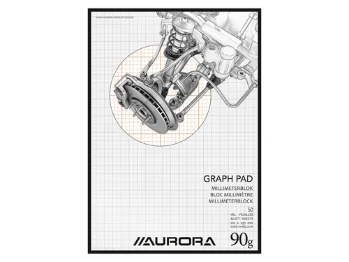 Millimeterblok Aurora A4 50 vel 90 gram bruin