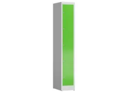 Lockerkast 1800x310x500mm 1x5 vakken cilinderslot, sokkel, RAL6018