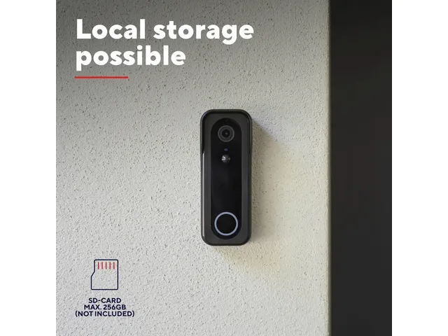Deurbelcamera Trust DOORCAM-3000B Wi-Fi zwart