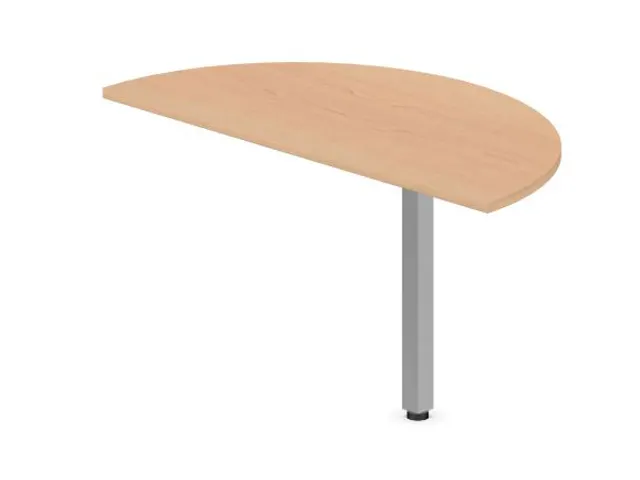 aanbouwtafel,i.h.v.,HxBxD 720-840x1200x600mm,halfrond,NE-esdoorn